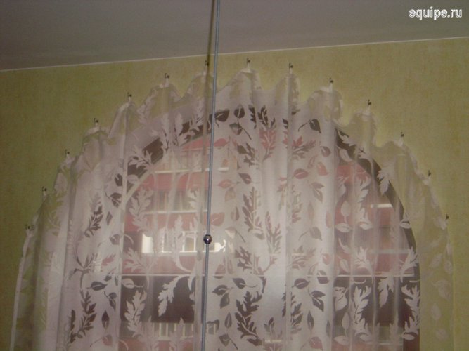 короткая тюль на кухню.